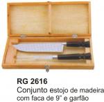 Conjunto Estojo de Madeira RG